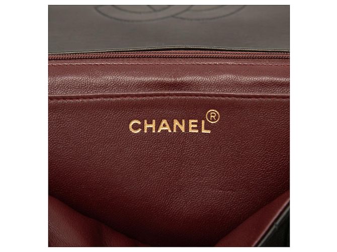 Borsa a tracolla Chanel Jumbo XL Classic in agnello nero - vista 5