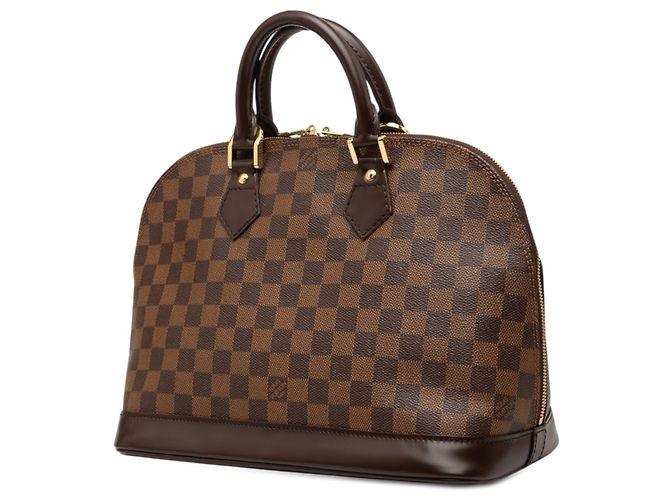 Borsa Louis Vuitton Damier Ebene Alma MM Marrone - vista 2