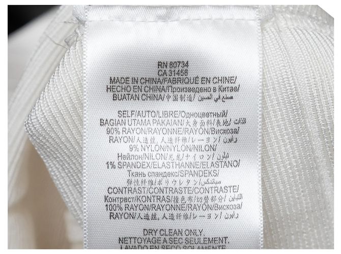 Weißes Herve Leger Mini-Kleid mit Mesh-Akzenten Größe US L - Ansicht 5