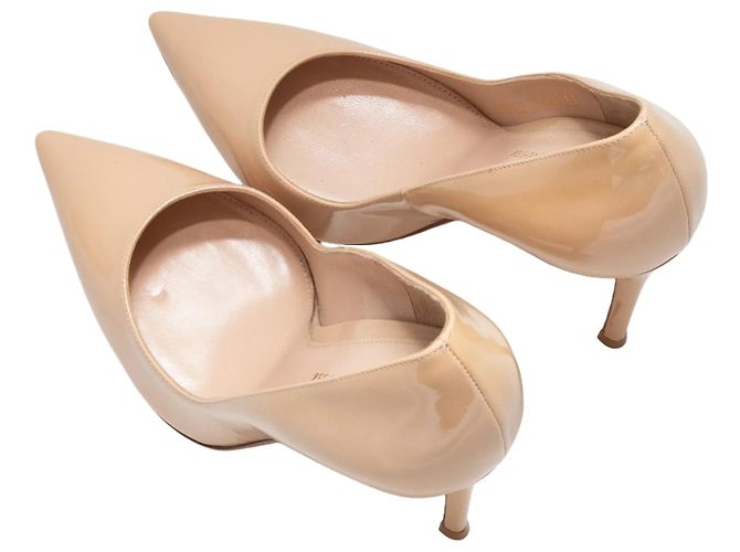 Gianvito Rossi spitze Pumps aus Lackleder Farbe Tan Größe 37 - Ansicht 3