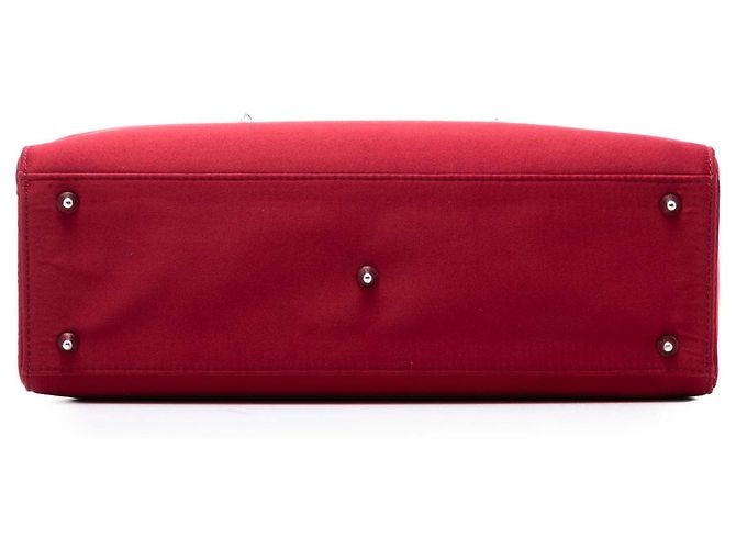 Sac Lady Dior en satin rouge, taille Large - vue 3