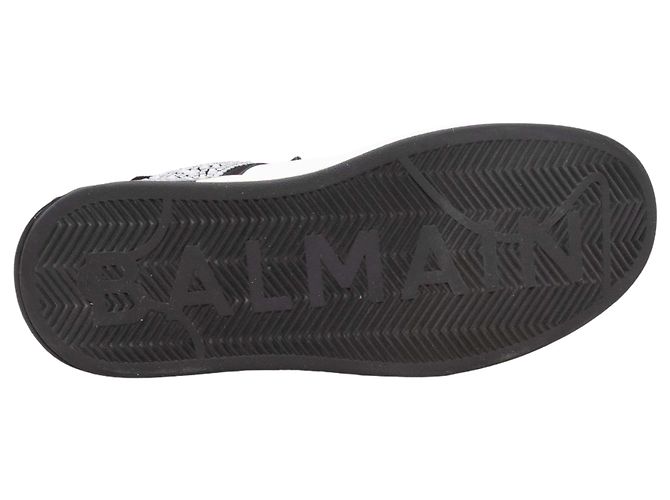 Sneakers basse Balmain impreziosnate da cristalli bianco e nero Taglia 37 - vista 5