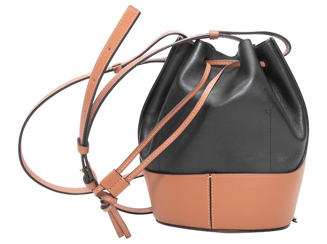 Borsa a tracolla a secchiello Balloon Loewe Nero & Marrone - vista 4