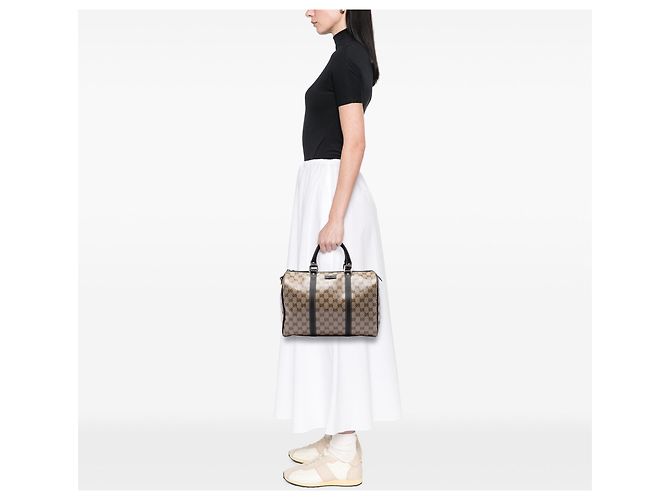Borsa Boston Gucci Medium GG Crystal Joy beige - vista 5
