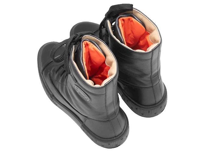 Hermès Schwarze Hermes Leder Schnürstiefel Combat Größe 36 - Ansicht 3