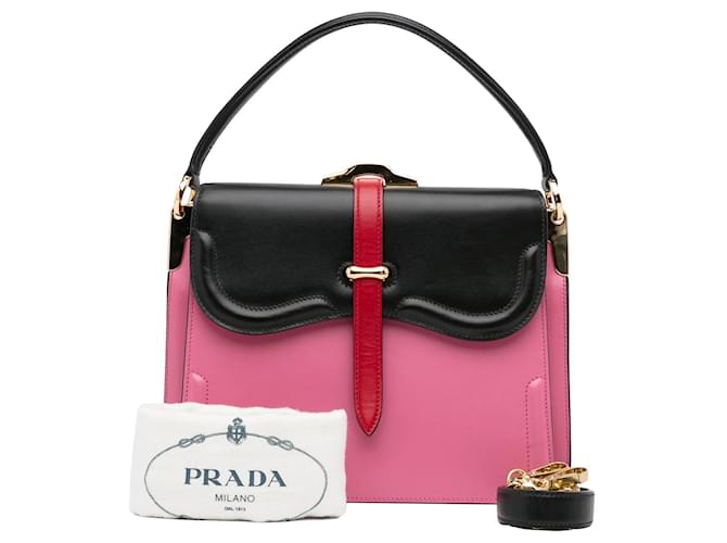 Borsa Prada Belle rosa - vista 11