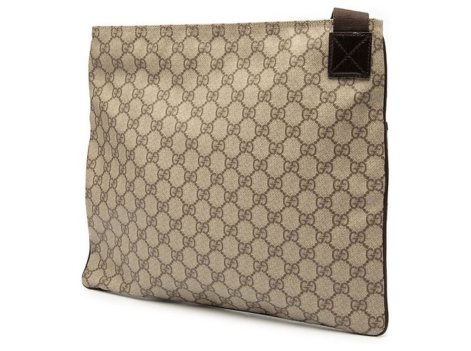 Borsa a tracolla Gucci GG Supreme color Tan Cammello - vista 2