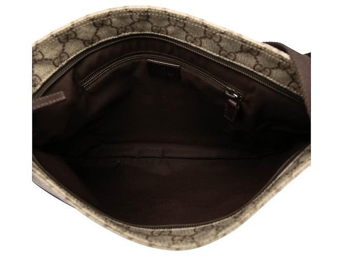 Borsa a tracolla Gucci GG Supreme color Tan Cammello - vista 4