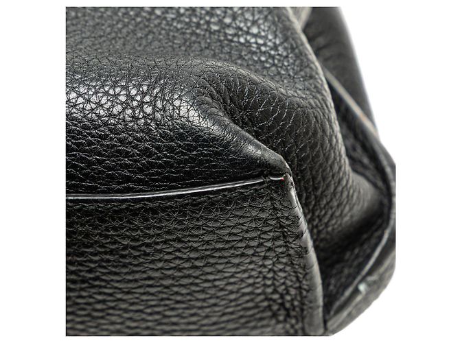 Bamboo Borsa satchel quotidiana in pelle con bambù nero Gucci Medium - vista 8