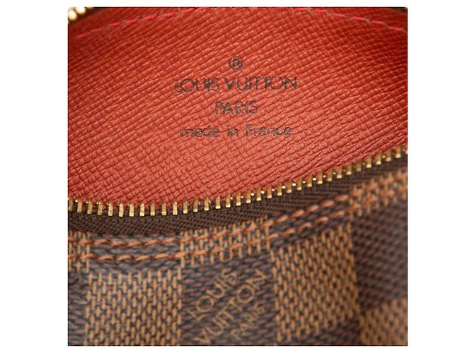 Borsa pochette Louis Vuitton Damier Ebene Papillon marrone - vista 5