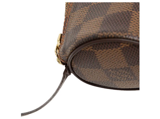 Borsa pochette Louis Vuitton Damier Ebene Papillon marrone - vista 6