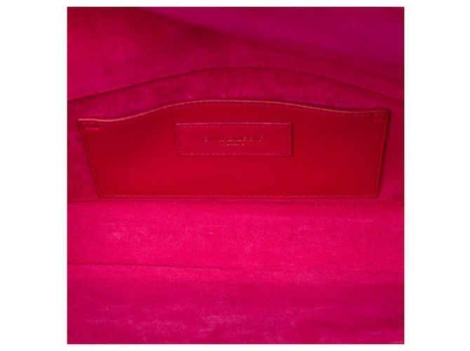 Clutch Monogram Cassandre em Grain de Poudre rosa Saint Laurent - vista 4