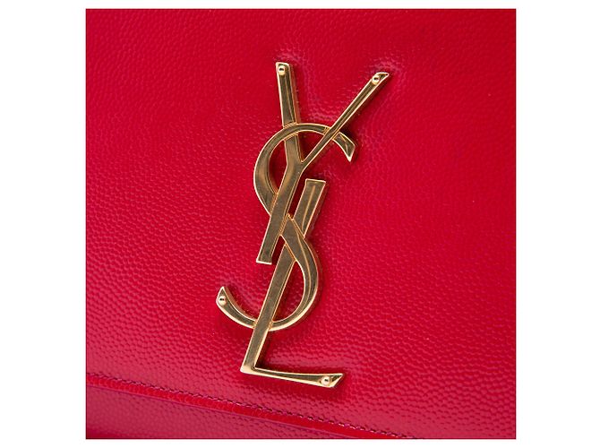 Clutch Monogram Cassandre em Grain de Poudre rosa Saint Laurent - vista 5