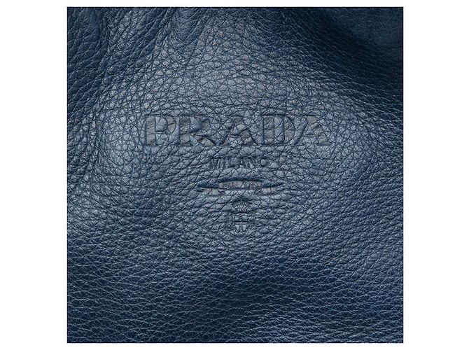 Bolsa Tote Shopper azul Prada Vitello Daino - vista 5