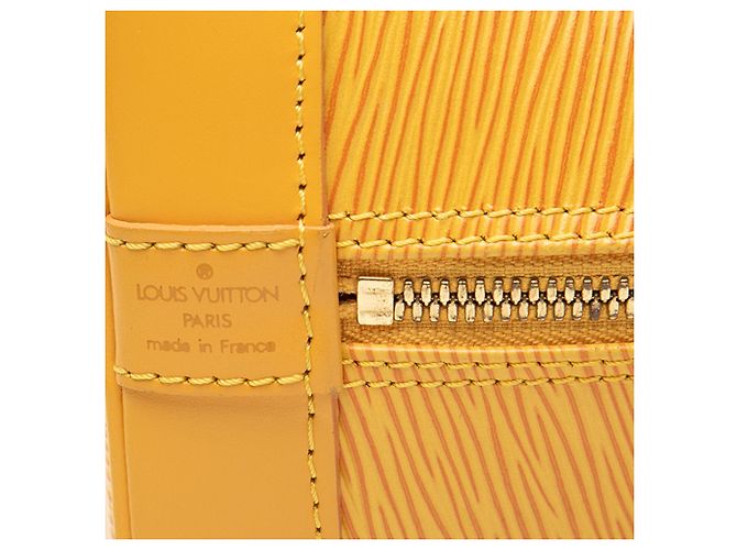 Borsa Louis Vuitton Epi Alma PM Gialla Giallo - vista 5