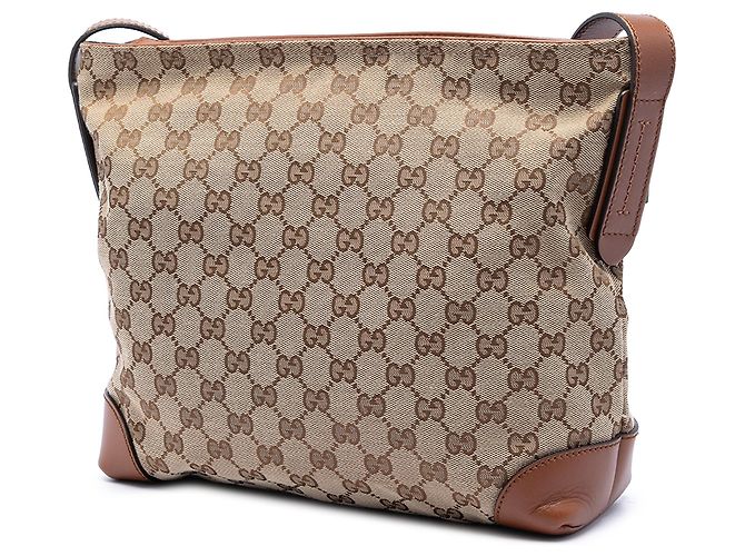 Borsa a tracolla Gucci GG Canvas Web beige - vista 2