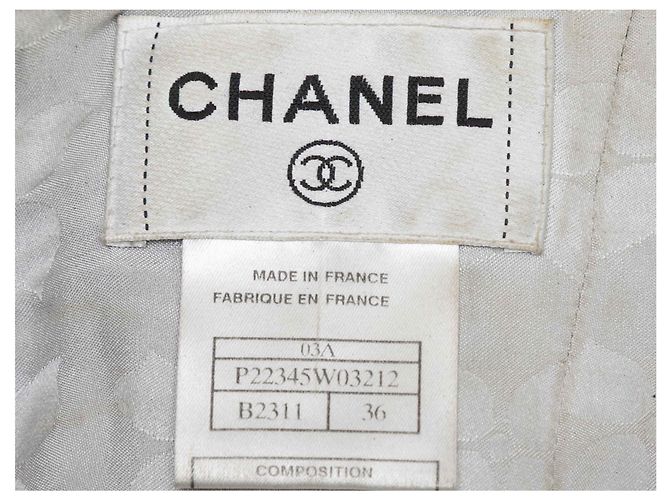Ärmelloses Chanel Bouclé-Strickkleid in Schwarz & Weiß Größe FR 36 - Ansicht 5