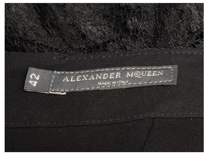 Schwarzer Alexander McQueen Spitzenbleistiftrock Größe IT 42 - Ansicht 4