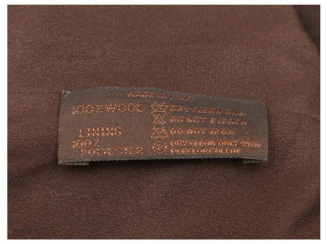 Falda de lana marrón de largo hasta la rodilla Prada Talla IT 44 Castaño - vista 5