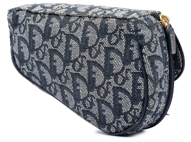 Pochette Saddle in tela Diorissimo blu Dior - vista 2