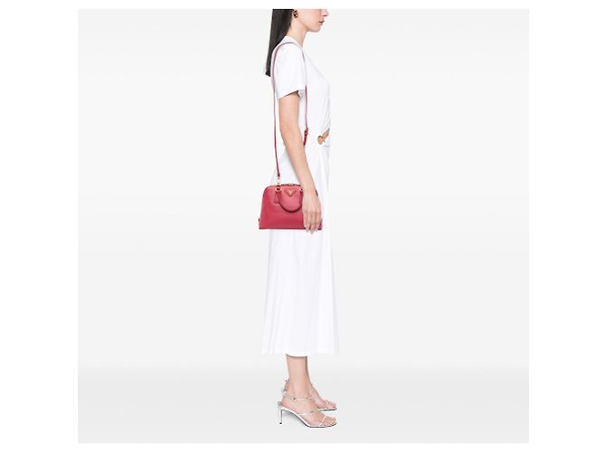 Borsa Prada Small Saffiano Lux Promenade rosa - vista 11