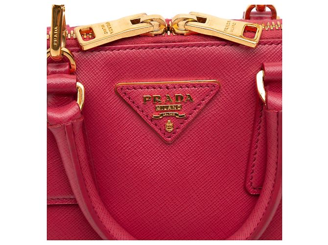 Borsa Prada Small Saffiano Lux Promenade rosa - vista 7