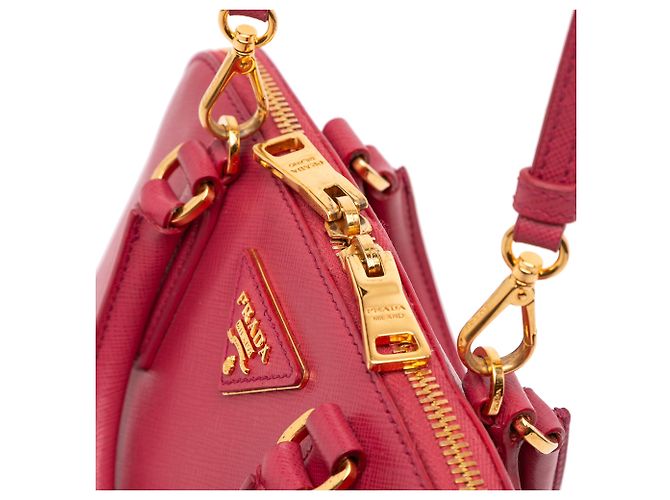 Borsa Prada Small Saffiano Lux Promenade rosa - vista 8
