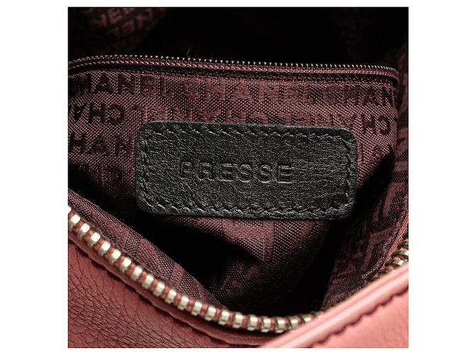 Borsa a tracolla Chanel LAX in pelle di vitello rosa con tasca frontale - vista 6