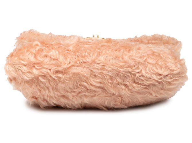 Clutch Chanel CC Fantasy de pelo rosa con cadena - vista 3