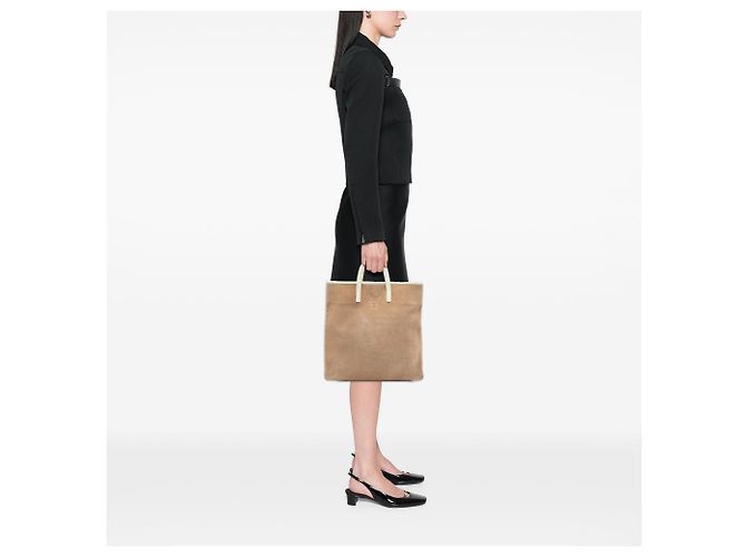 Tote in scamosciato Tan LOEWE Anagram Cammello - vista 6