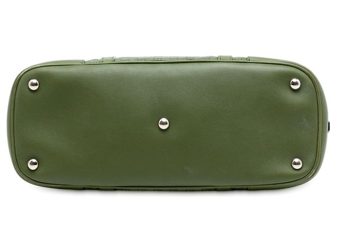 Borsa Satchel a cupola Nice Microguccissima verde Gucci Medium - vista 3