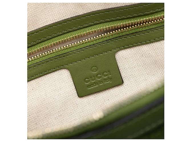 Borsa Satchel a cupola Nice Microguccissima verde Gucci Medium - vista 5