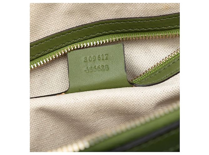 Borsa Satchel a cupola Nice Microguccissima verde Gucci Medium - vista 6