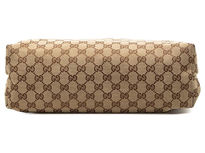 Borsa a tracolla Gucci GG Canvas Web color Tan Cammello - vista 3