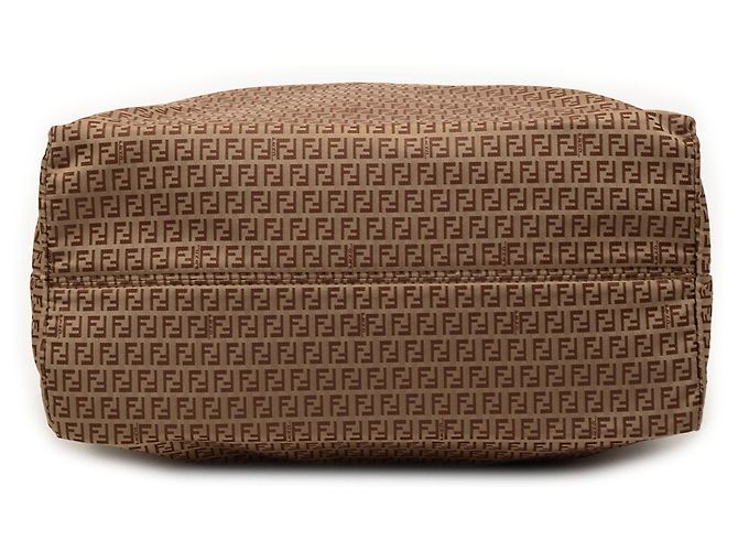 Tote in nylon Fendi Micro Zucchino marrone - vista 3