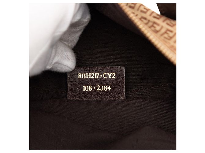 Tote in nylon Fendi Micro Zucchino marrone - vista 6