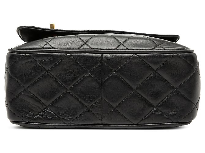 Chanel Mini CC gesteppte Lammfell Camera Bag in Schwarz mit Quaste - Ansicht 3