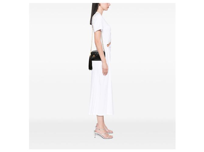 Chanel Mini CC gesteppte Lammfell Camera Bag in Schwarz mit Quaste - Ansicht 7