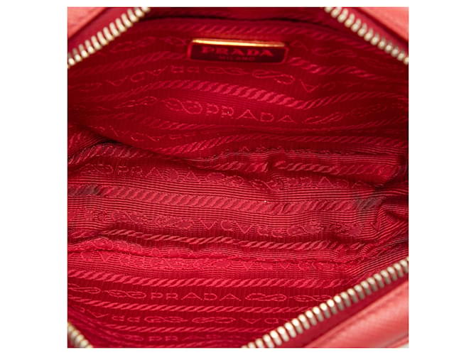 Mini borsa a tracolla Prada Saffiano rossa Rosso - vista 4