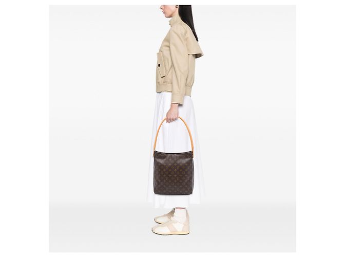 Borsa a tracolla Louis Vuitton Monogram Looping GM marrone - vista 6