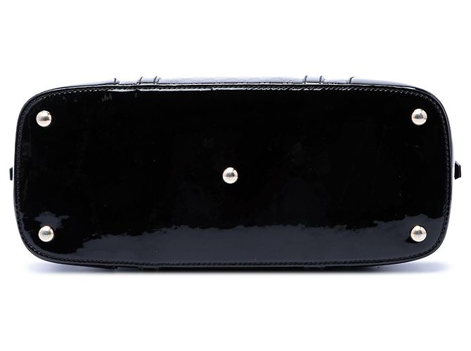Piccola borsa Gucci Black Microguccissima in vernice Nero - vista 3
