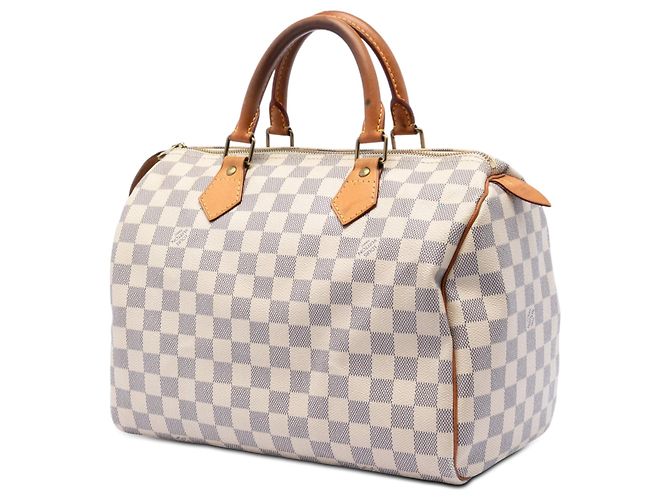 Borsa Boston Louis Vuitton Damier Azur bianca Speedy 30 Bianco - vista 2