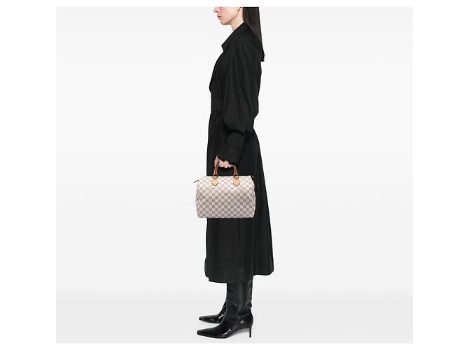 Borsa Boston Louis Vuitton Damier Azur bianca Speedy 30 Bianco - vista 6
