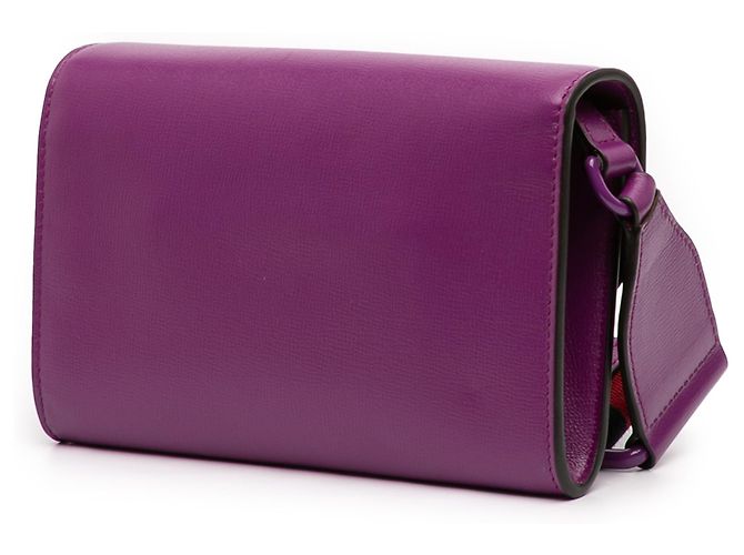 Borsa a tracolla Gucci Mini Leather Horsebit 1955 Web viola Porpora - vista 2