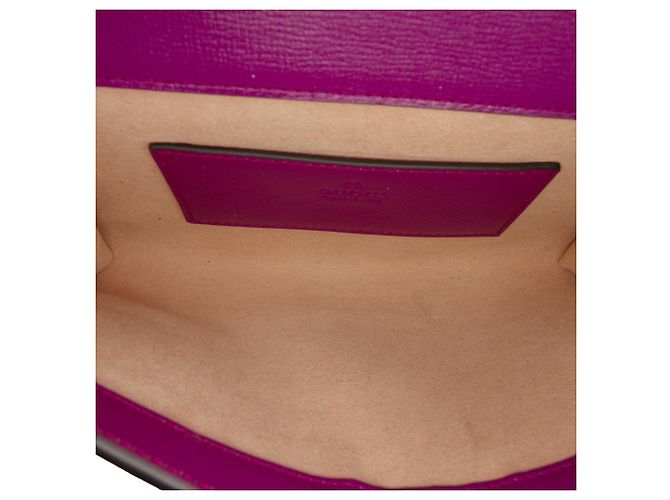 Borsa a tracolla Gucci Mini Leather Horsebit 1955 Web viola Porpora - vista 4