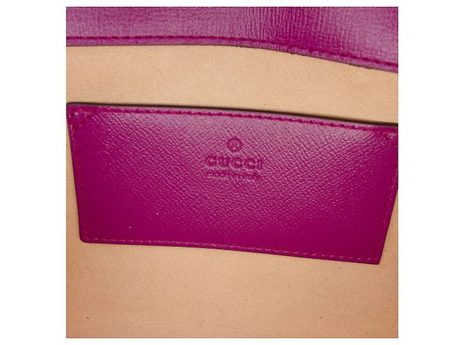 Borsa a tracolla Gucci Mini Leather Horsebit 1955 Web viola Porpora - vista 5