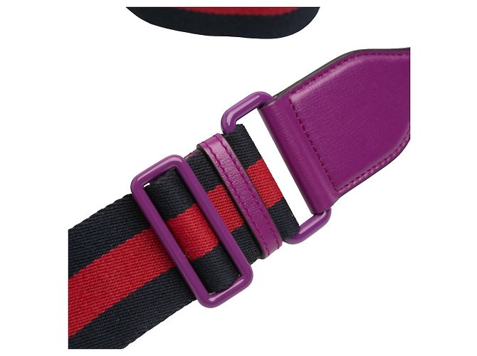 Borsa a tracolla Gucci Mini Leather Horsebit 1955 Web viola Porpora - vista 8