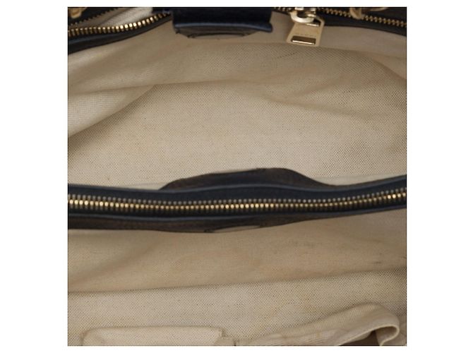 Borsa Gucci Medium Canvas Flora Knight Bamboo Shopper nera Nero - vista 4