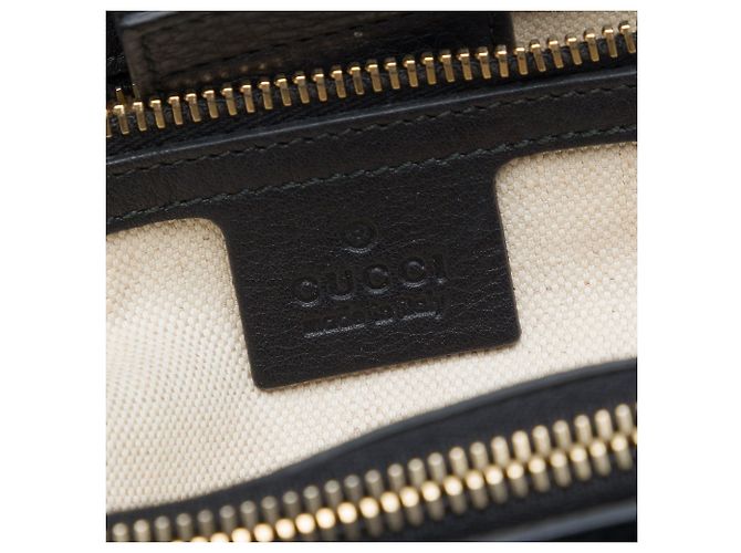Borsa Gucci Medium Canvas Flora Knight Bamboo Shopper nera Nero - vista 5