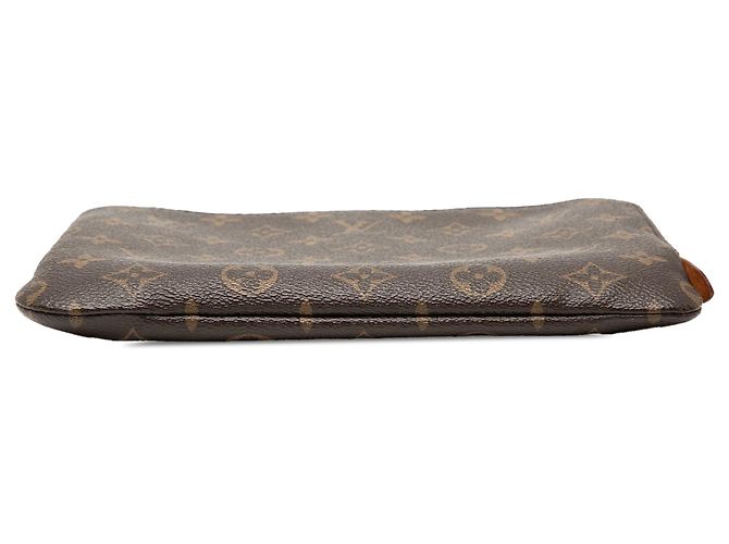 Clutch Louis Vuitton Monogram Etui Voyageur PM Marrone - vista 3